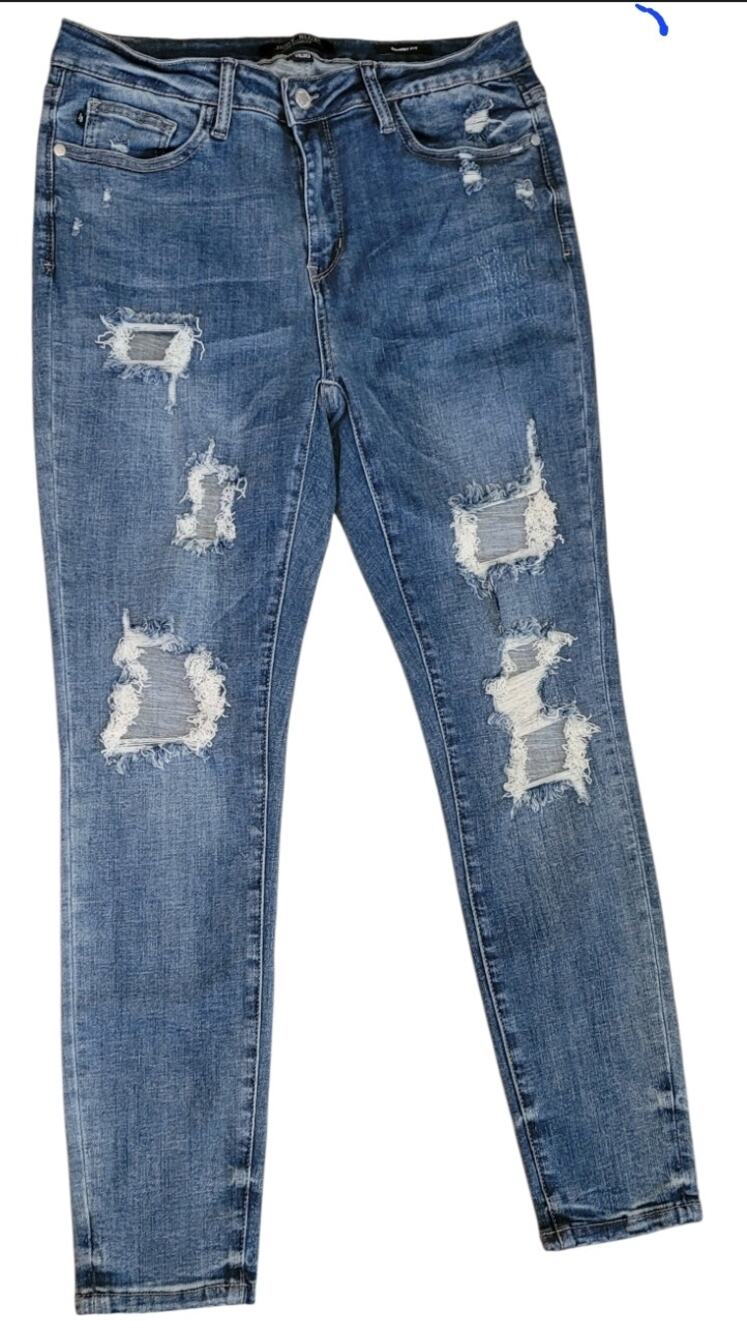 Judy Blue Distressed Skinny Jeans Size 11/30